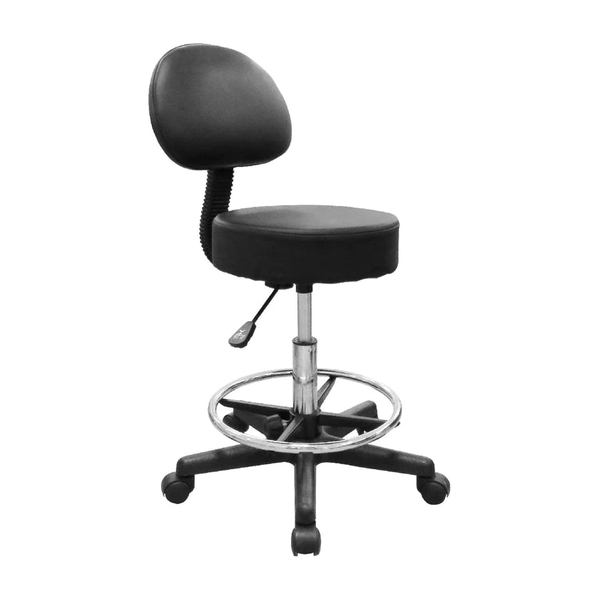 Deluxe Hydraulic Adjustable Swivel Rolling Stool