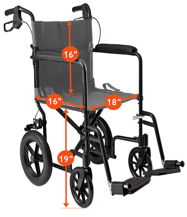 12" Lightweight Transport Chair