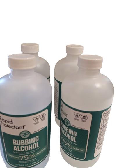 Rubbing Alcohol 75% 500ml - 4 Bottle