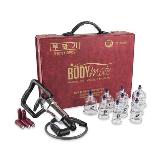 BODYMATE 19 Piece Premium Heat - Shock resistant cupping set