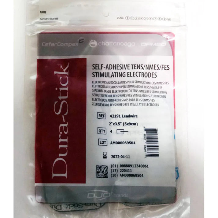 Dura-Stick Plus Electrode TENS Replacement Pads 2x3.5 (8 Pads)