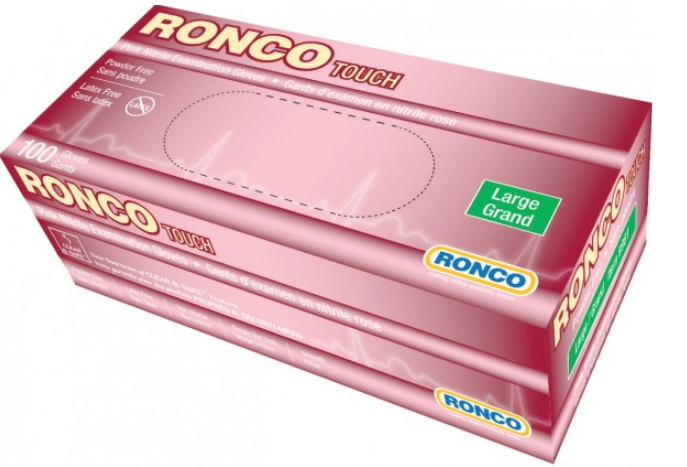 Ronco Touch Pink Nitrile Examination Gloves (1000/Case)