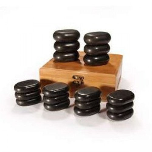 Hot Stone Massage Hand-Shaped Basalt 18-Piece Set