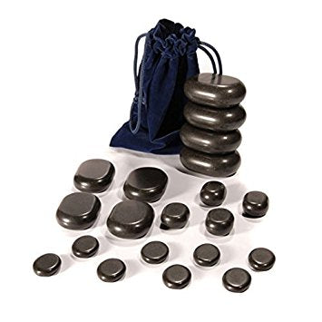 Hot Stone Set 20 Basalt Massage Stones, Starter Set