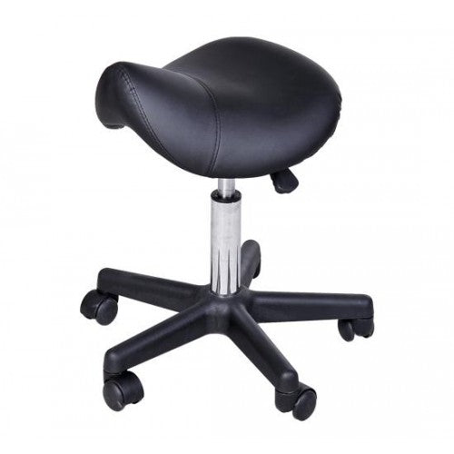 Swivel Saddle Seat Stool - Black