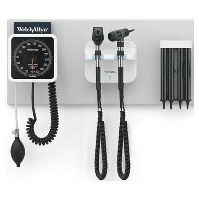 Welch Allyn 777 Integrated Wall System with Coaxial LED Ophthalmoscope and MacroView Basic LED Otoscope