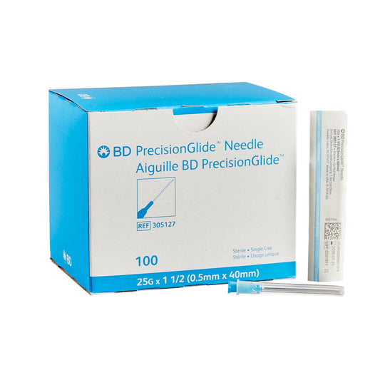 BD 305127 PrecisionGlide Needle | 25G x 1 1/2" -  100 per Box