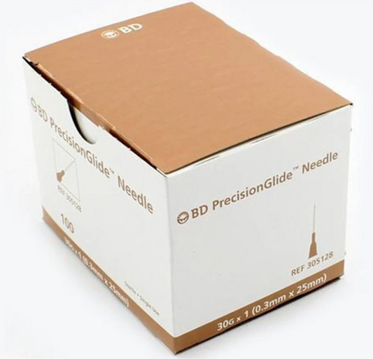 BD 305128 PrecisionGlide Needle | 30G x 1" -  100 per Box