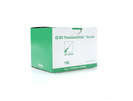 BD 305165 PrecisionGlide Needle | 21G x 1" - 400 per Box