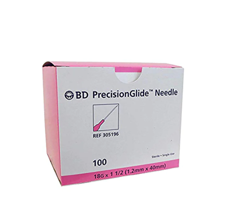 BD 305196 Aiguille PrecisionGlide | 18G x 1 1/2" - 400 par boîte