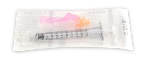 BD 305780 Luer-Lok™ Syringe with BD Eclipse™ Safety - 1mL | 25G x 5/8" | 50 per Box