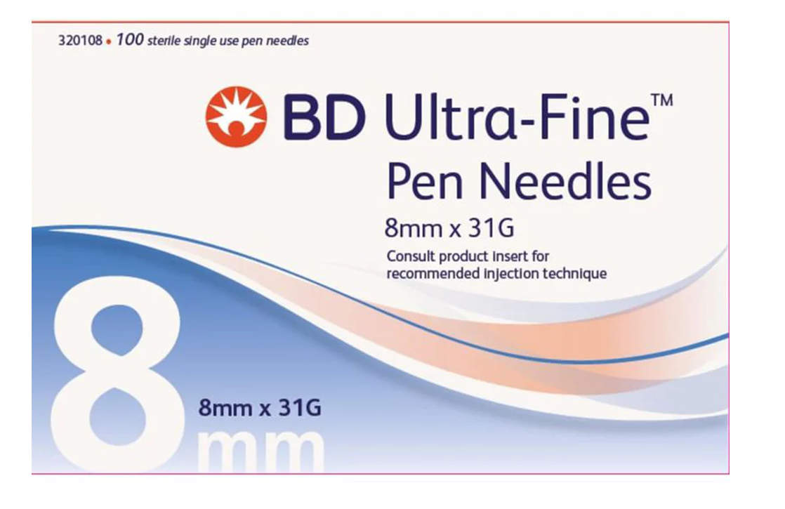 BD 320108 Ultra-Fine™ 8mm x 31G - Pen Needle | 100 per Box