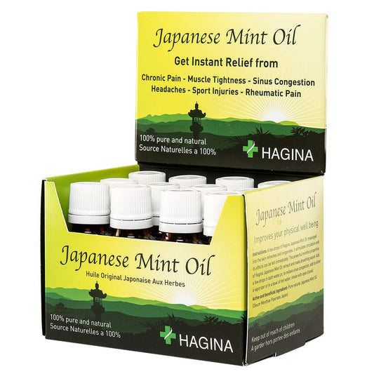 HAGINA Huile de Menthe Japonaise 20 ml – Boîte de 12