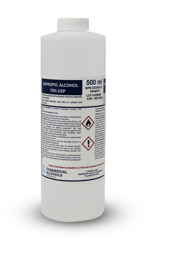 70% Isopropyl Alcohol 500ml 20/Case