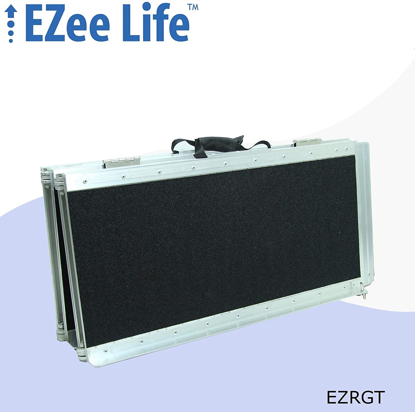 EZee Life Portable 10ft Multi-Fold Aluminium Wheelchair and Mobility Scooter Ramp Non-Skid with Grip Tape