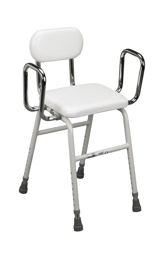 DRIVE MEDICAL ALL-PURPOSE STOOL WITH ADJUSTABLE ARMS