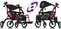 Airgo Fusion F18 Side-Folding Rollator & Transport Chair-700-938