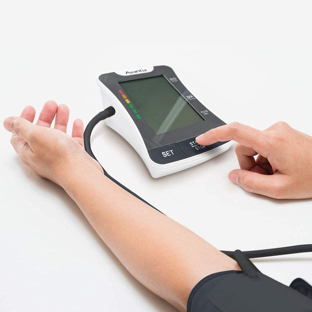 Avantia BPM-80 Professional Quality Blood Pressure Monitor, Upper Arm Automatic Blood Pressure Machine with Adjustable Arm Cuff