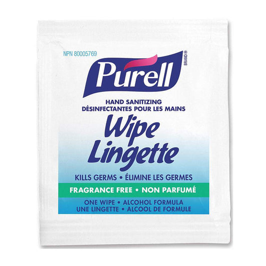 Lingettes désinfectantes pour les mains Purell emballées individuellement 1000/boîte