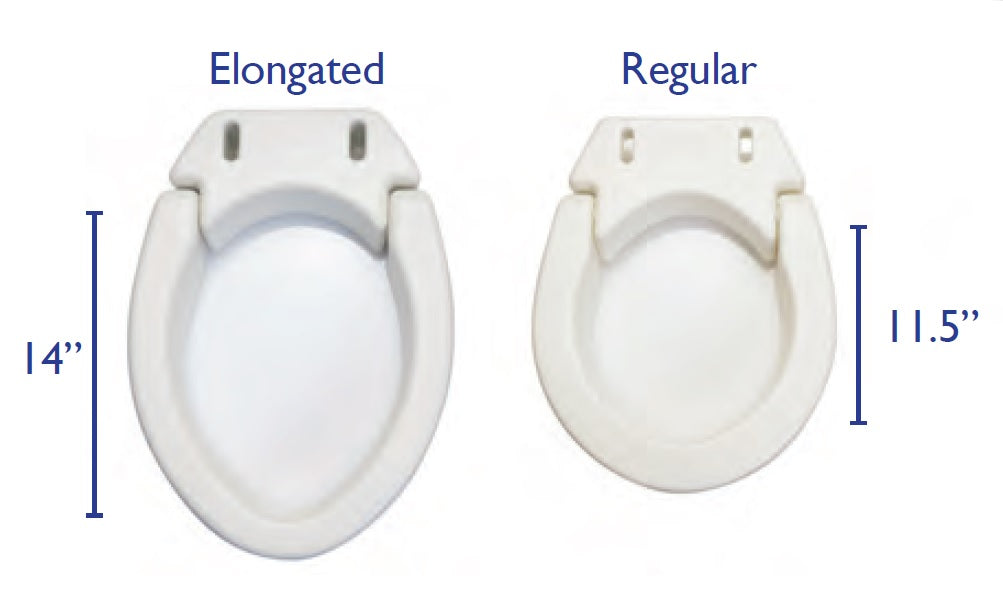 4" Hinged Raised Toilet Seat Elongated