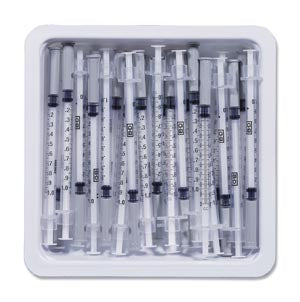BD 305540 PrecisionGlide Allergist Trays 27Gx1/2" 1ml - 100 per Box
