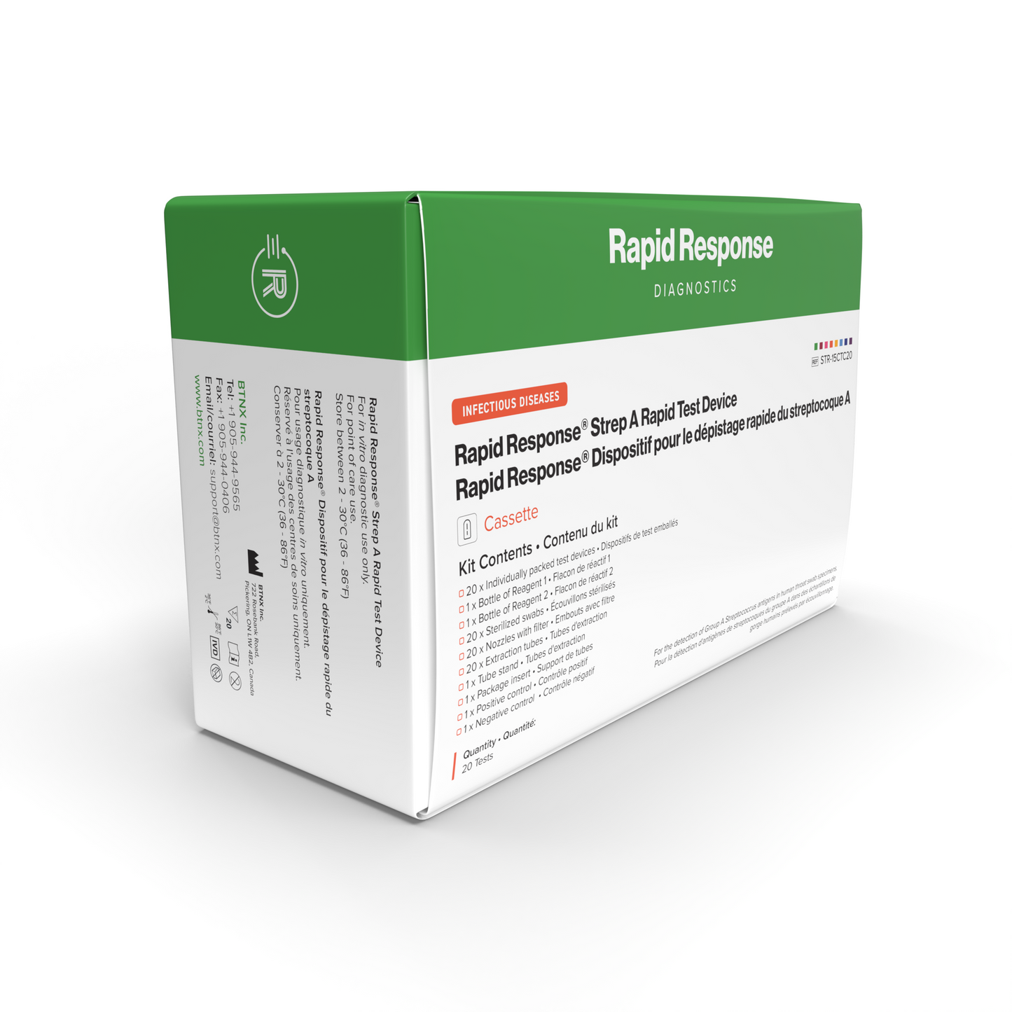 Rapid Response Strep A Cassette Testing Kit