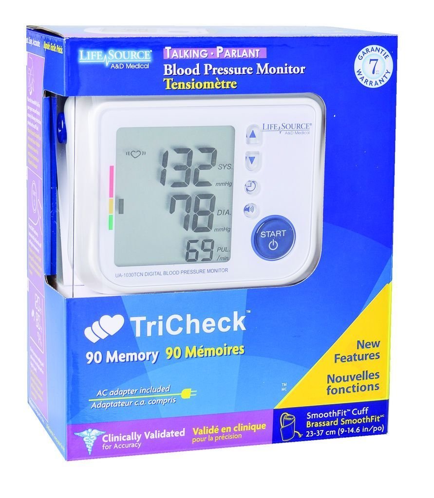 Life Source -The UA-1030TCN Talking Blood Pressure- TriCheck