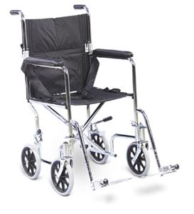 AMG Transport Chair With swing-away removable footrests, 19 inch-700-855