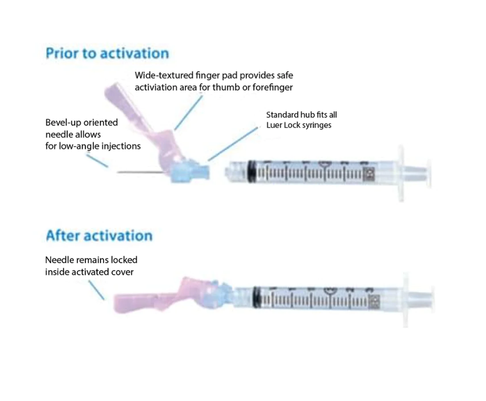 BD 305758 Eclipse™ Hypodermic Safety Needle Only | 27G x 1/2" - Box of 100