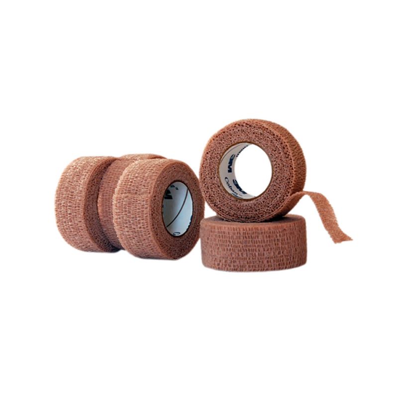 3M Coban 1581 Cohesive Bandage 1 Inch X 5 Yard Tan NonSterile ( 5 rolls)