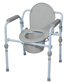 Drive Medical Folding Steel Commode RTL 11148KDR