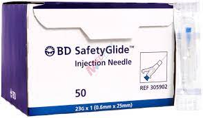 BD 305902 Aiguille SafetyGlide™ uniquement | 23G x 1" - Boîte de 50