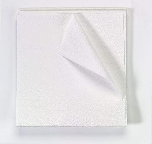 Drap d'examen 40 po x 60 po Tissu 2 plis Blanc 100/Ca