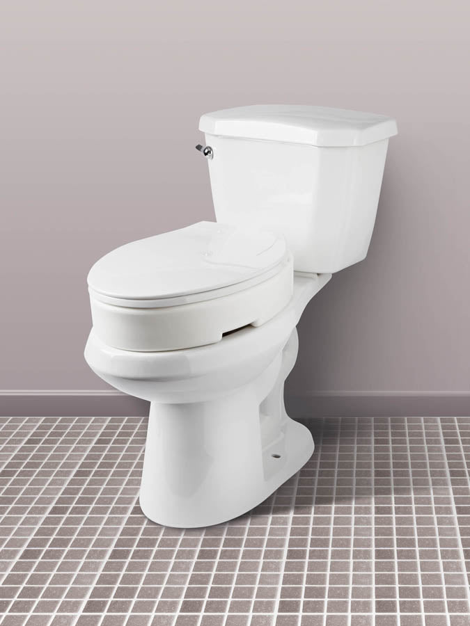 Rehausseur de siège de toilette à charnière Compass - Allongé