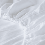 Drap de table de massage ajusté en coton-poly (blanc)