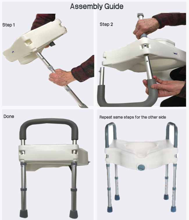 Raised Toilet Seat with Legs: MHRTSL