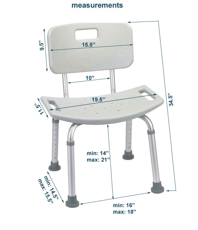Bath Chair with Back Rest: MHBB