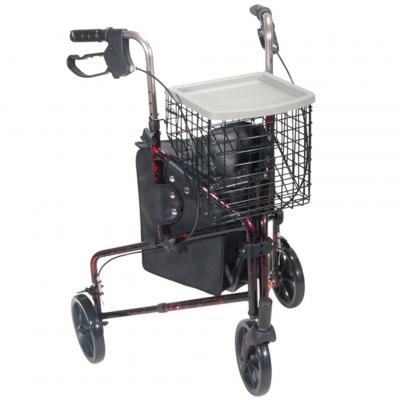 Deluxe 3-Wheel Aluminum Rollator- 10289