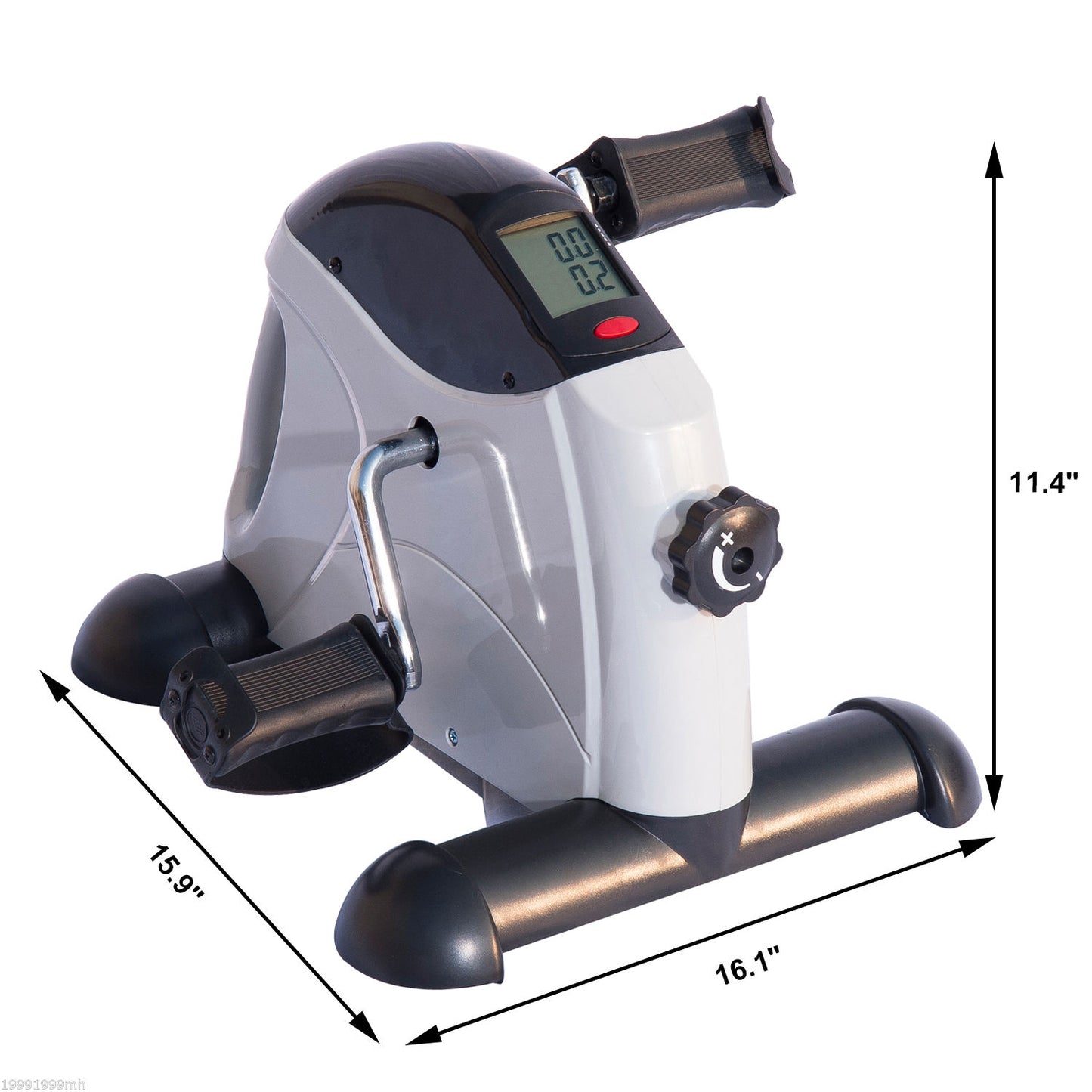 Soozier Pedal Exerciser Portable Mini Exercise Bike Indoor Cycle Fitness Hand Foot w- LCD Display