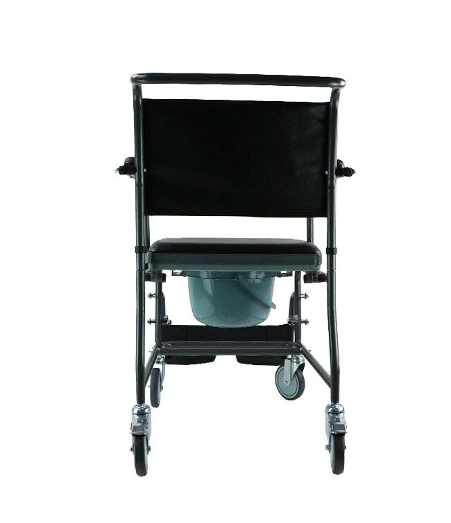 Mobile Steel Commode with Wheels: MHSCMW