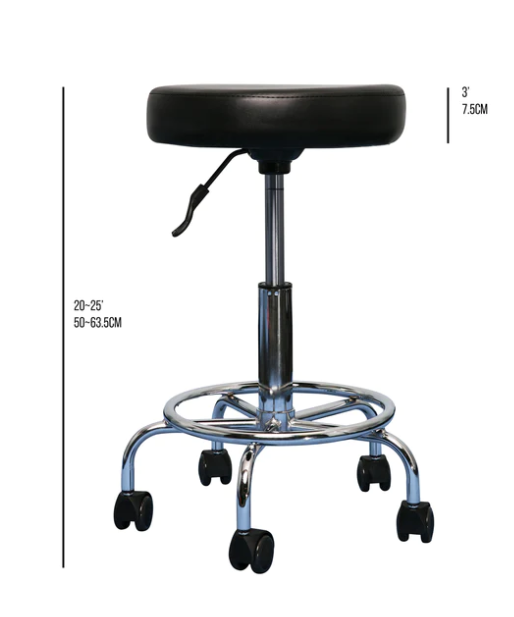 Hydraulic Circle Stool With Footrest 3" Cushion Model 2006