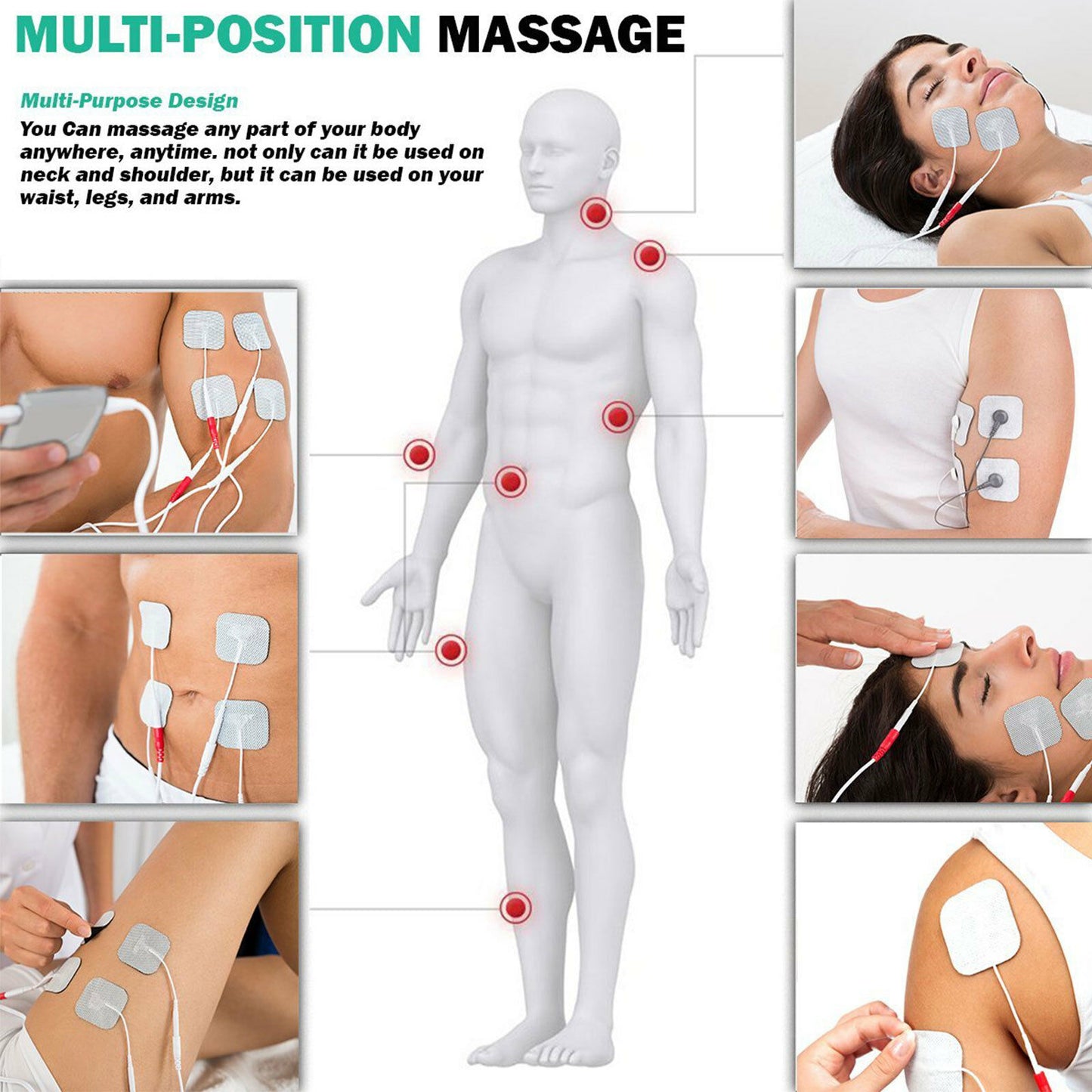 PL-009 Unité TENS Masseur électronique à impulsions