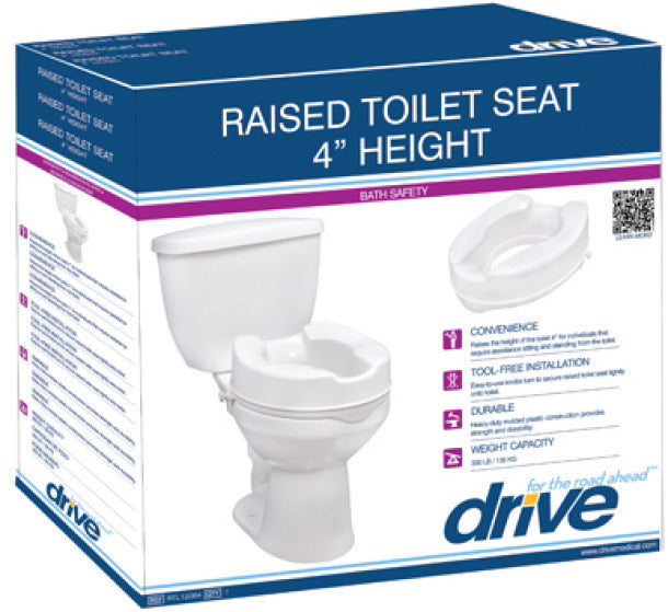 Drive 6 Inch Raised Toilet Seat without Lid