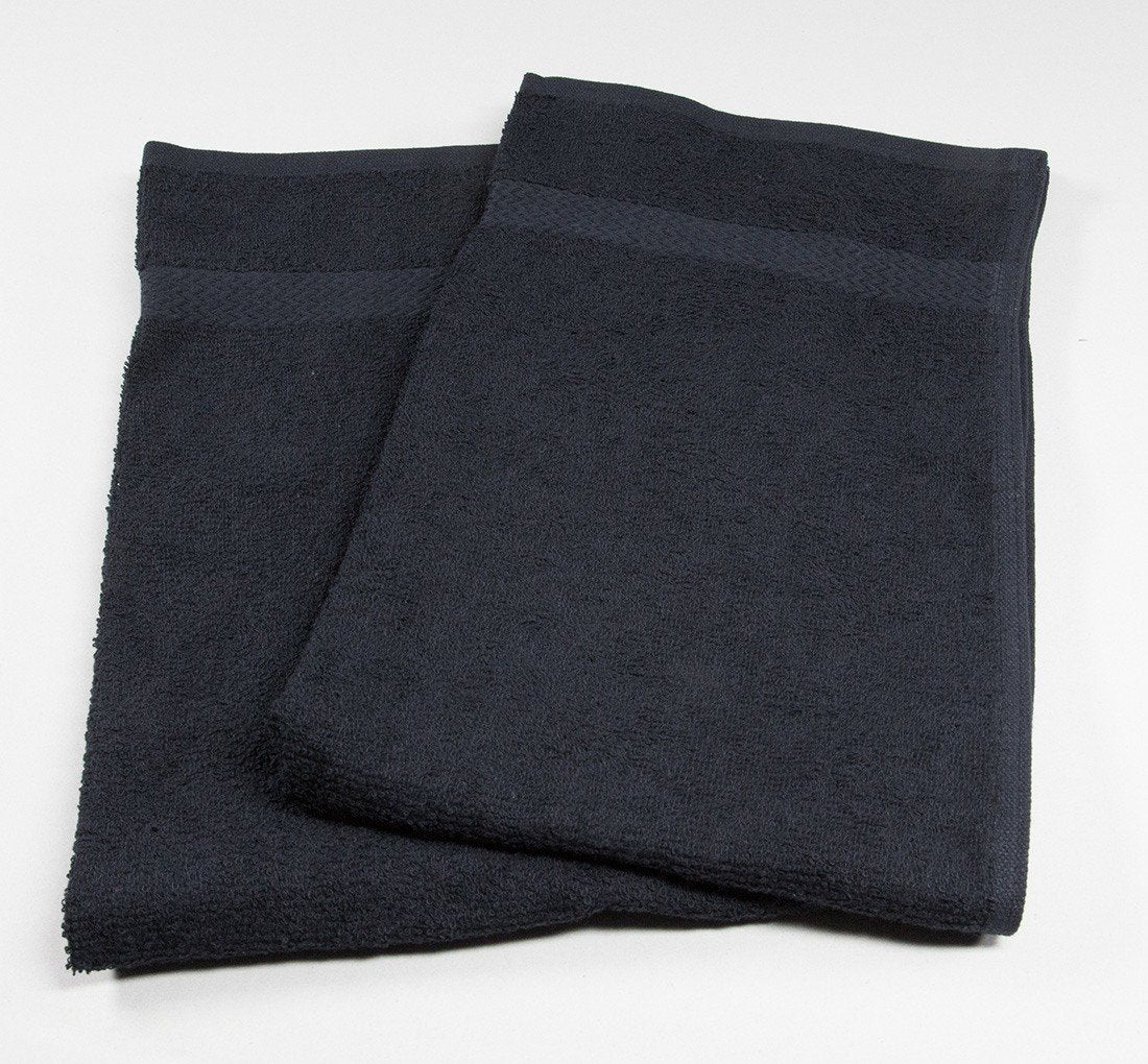 Serviettes noires 26" x 52" 100% coton (paquet de 6)