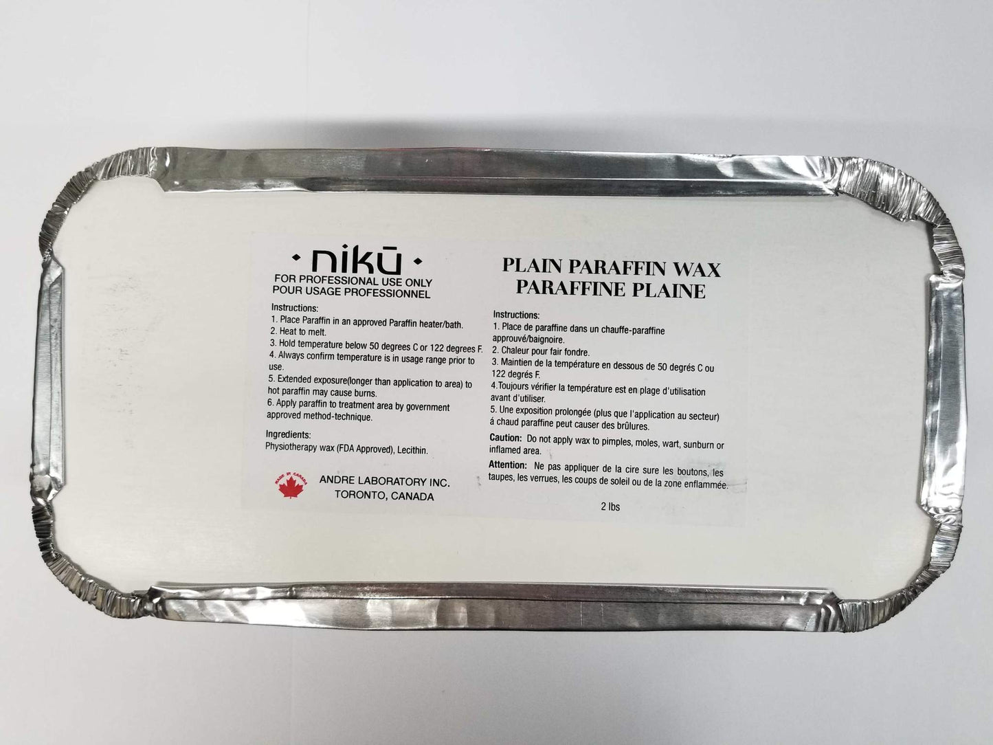 Paraffin Wax ScentFree Hypoallergenic 2 LB Made in Canada