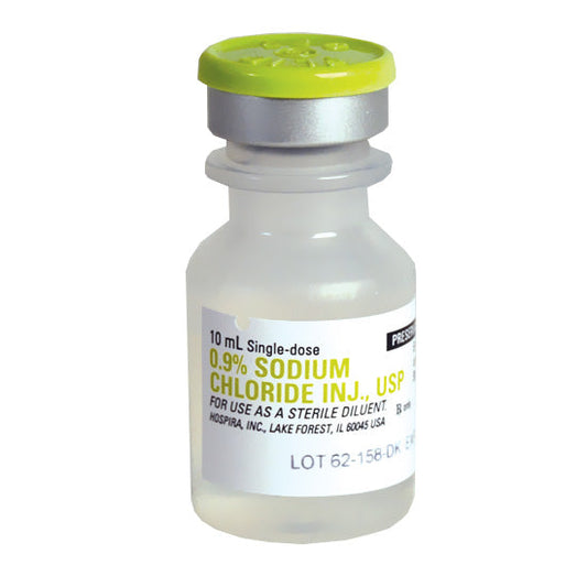 Chlorure de sodium 0,9 % 10 ml sans conservateur Lot de 25