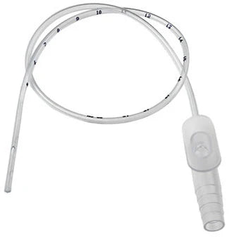 12Fr sterile straight medical suction catheter tube with control valve and measurement markings
