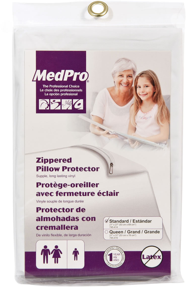 MedPro Vinyl Zippered Pillow Protector (3 pack)