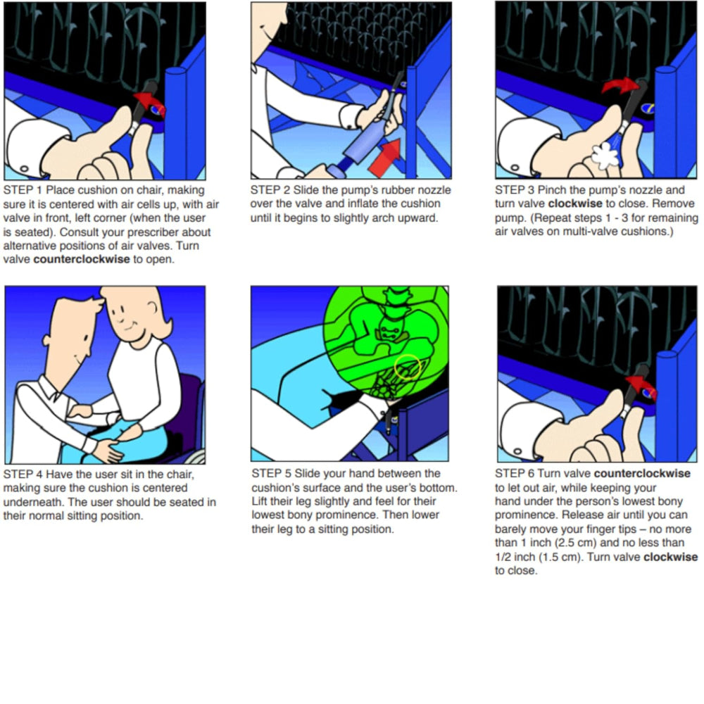 how to use the ROHO Mosaic cushion in a wheelchair, illustrating how the air cells provide stable and comfortable seating for everyday mobility.