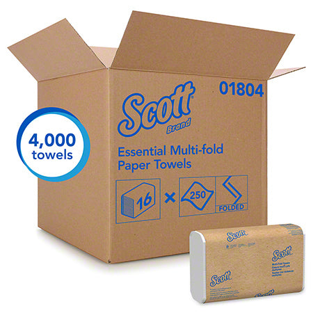 Scott 180450 White Multi-Fold Paper Towels, 4000 Towels (KCC0180450)